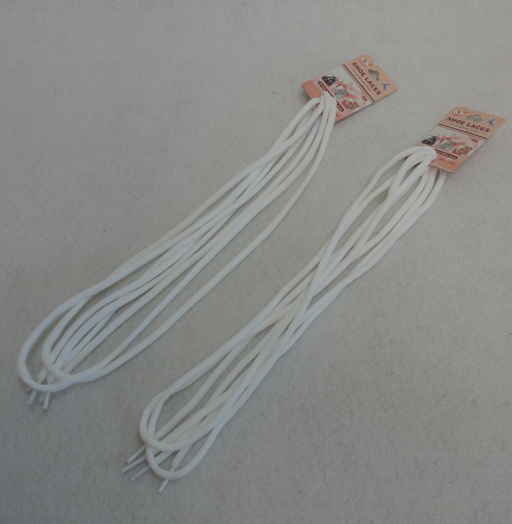 ''54'''' Round SHOE Strings [White]''